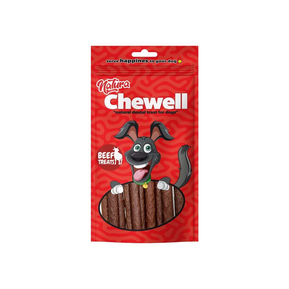 Natura Chewell Beef Strape Yumuşak Biftek Şeritleri Köpek Ödülü 100Gr