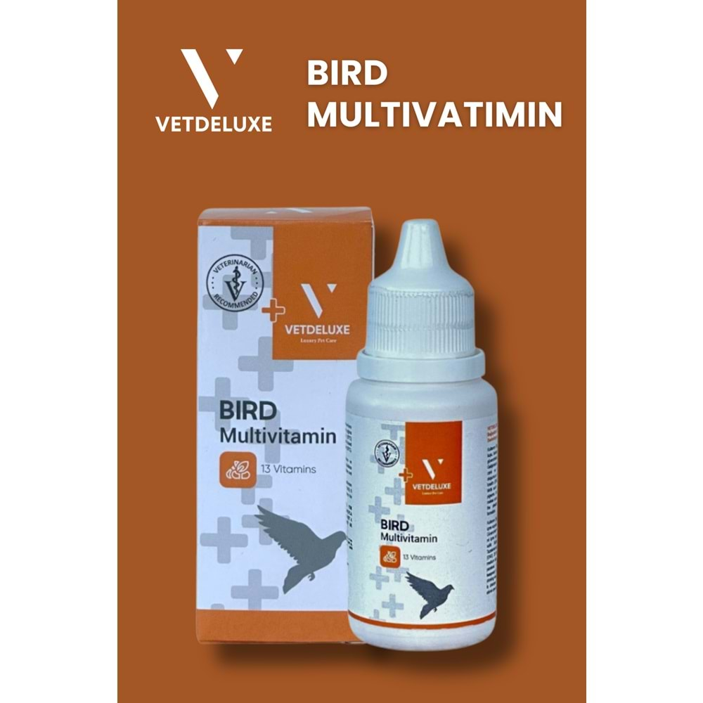 VETDELUXE Kuşlar İçin Multivitamin Damla 30 Ml