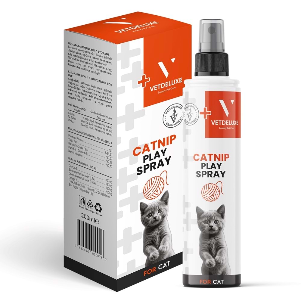 VETDELUXE Catnip Play Spray Kedi Oyun Spreyi 150 ml