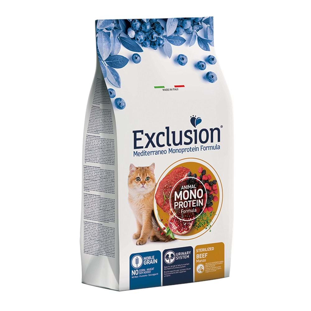 EXCLUSİON Biftekli Kısırlaştırılmış Kedi Maması 12 kg