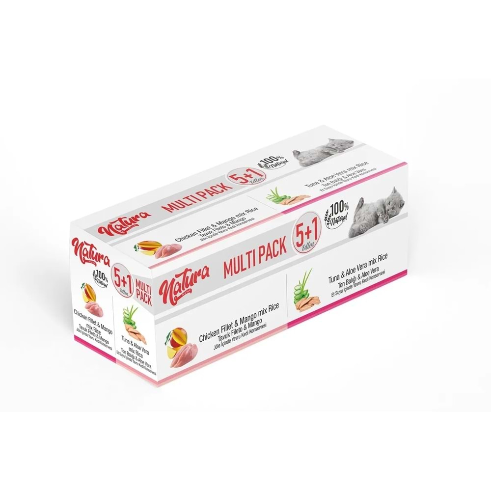 Natura et suyu içinde pirinçli yavru kedi konservesi multi pack (5+1) 70 gr