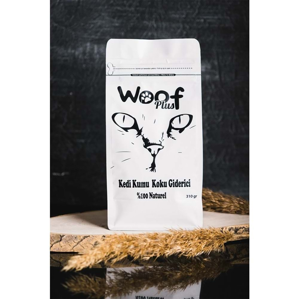 WOOF PLUS kedi kumu koku giderici aktif karbon 310 gr.