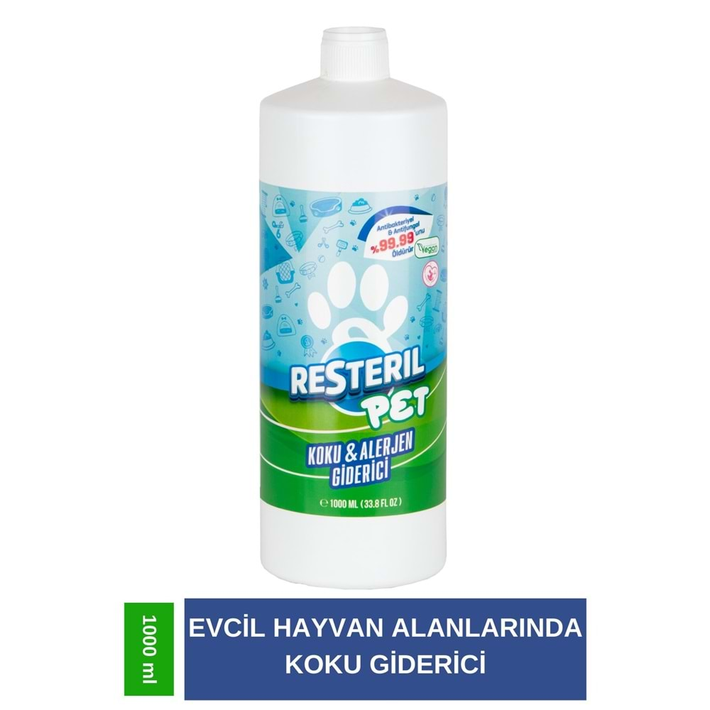 Vetürel Resteril antialerjik anti koku evcil hayvan hijyen spreyi 1000 ML