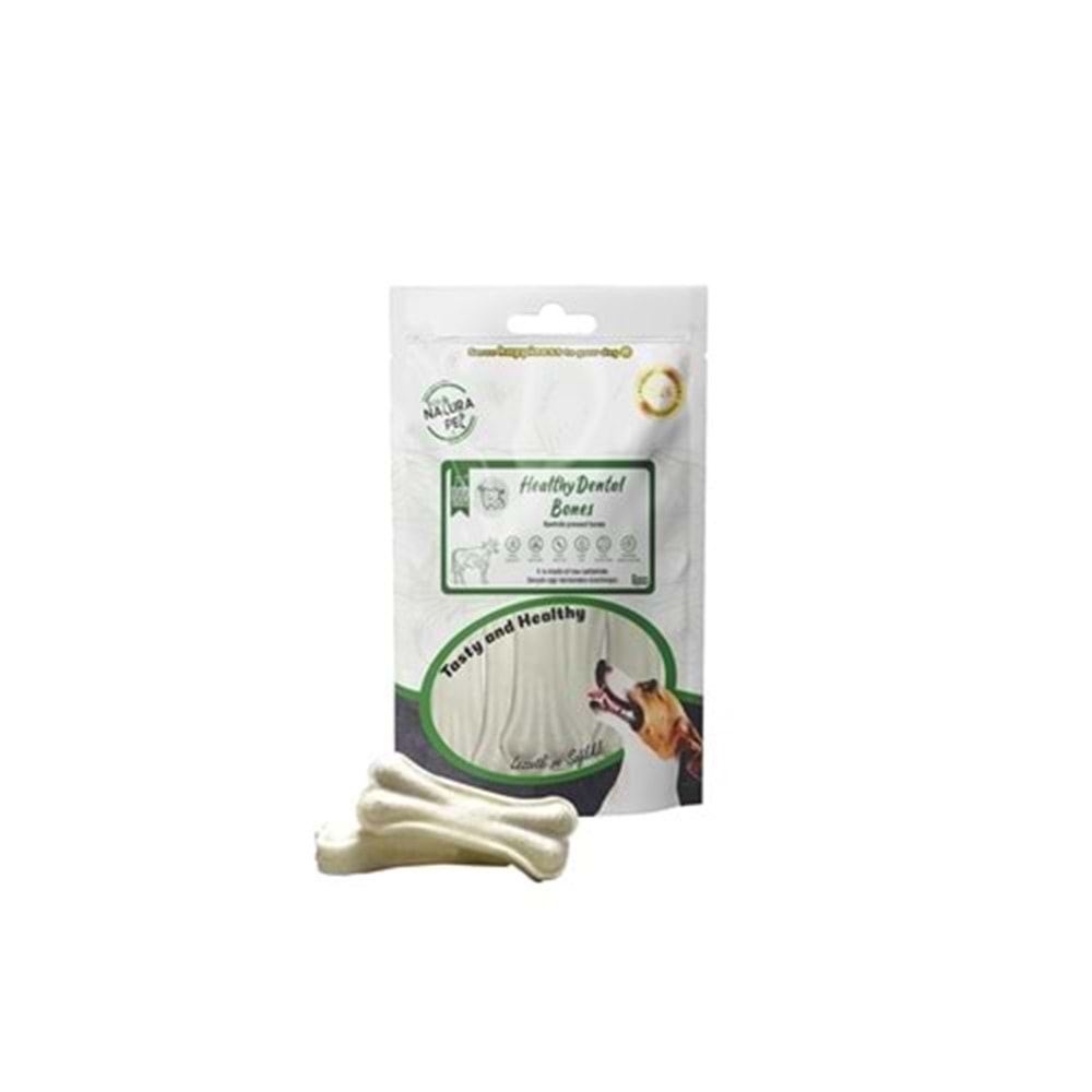 Eco Natura Pet Healty Dental Bones Beyaz Pres Kemik 8cm 6lı 120Gr