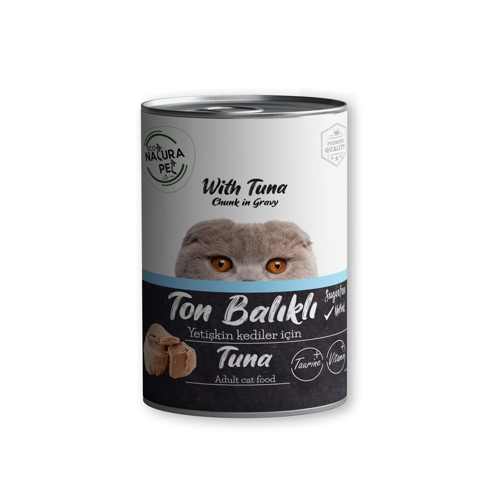 Eco Natura Pet Ton Balıklı Yetişkin Kedi Konservesi Gravy 400 Gr