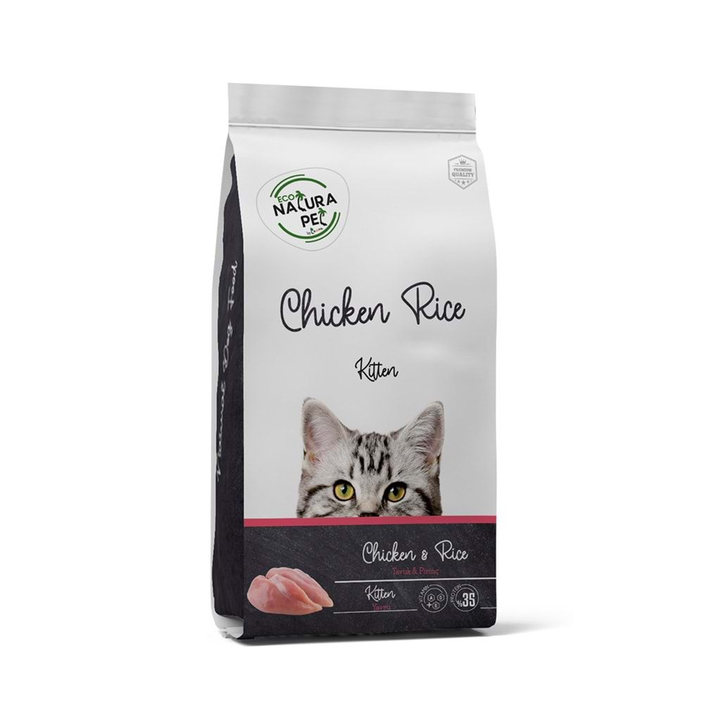 Eco Natura Pet Tavuk & Pirinçli Yavru Kedi Maması 15 Kg