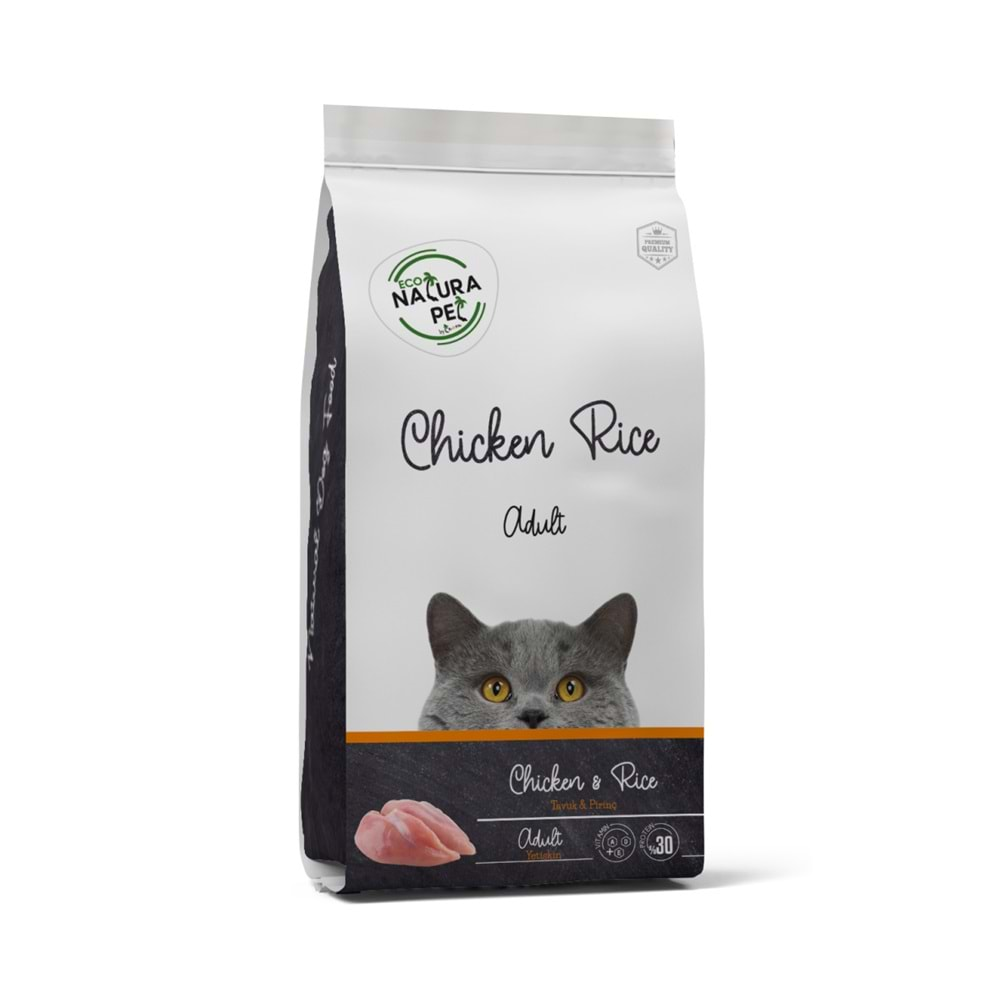 Eco Natura Pet Tavuk & Pirinçli Yetişkin Kedi Maması 15 Kg