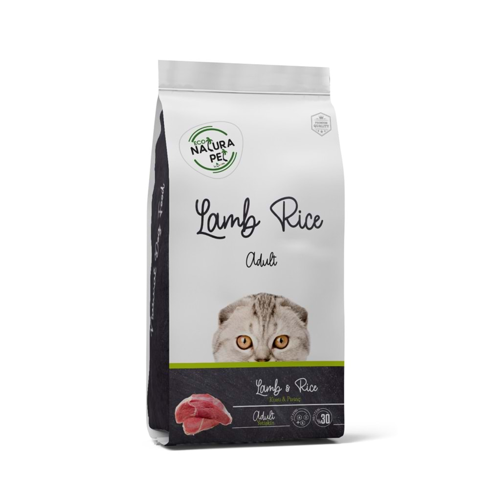 Eco Natura Pet Kuzu Etli & Pirinçli Yetişkin Kedi Maması 15 Kg