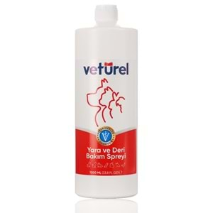 Vetürel yara ve deri bakım spreyi refil 1000 ml