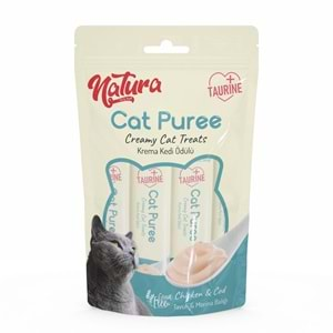 Natura Cat Puree Tavuk & Morina 5x12gr