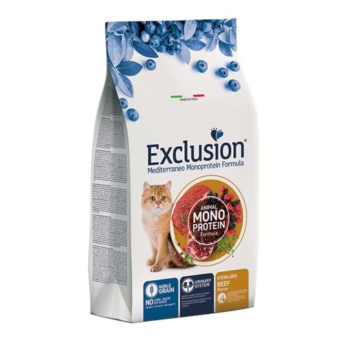EXCLUSİON Biftekli Kısırlaştırılmış Kedi Maması 12 kg