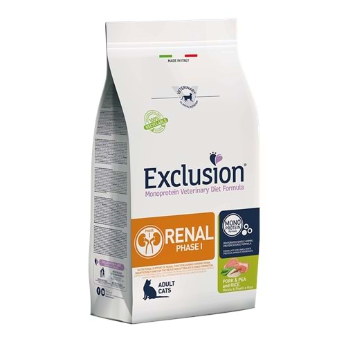 Exclusion Cat Renal / Phase 1 Pork, Pea & Rıce 1,5 kg