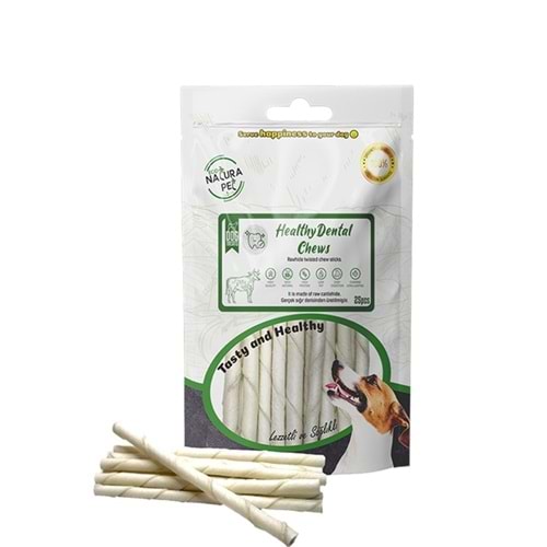 Eco Natura Pet Healty Dental Chews Beyaz Burgu Kemik 13cm 25li 150Gr