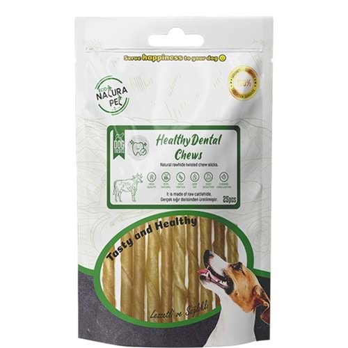 Eco Natura Pet Healty Dental Chews Natural Burgu Kemik 13cm 25li 150Gr