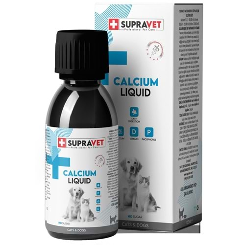 Supravet Calcium Damla Kedi ve Köpekler İçin Sıvı 100 Ml