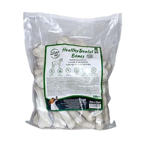 Eco Natura Pet Healty Dental Bones Beyaz Pres Kemik 13cm 30lu 1500Gr