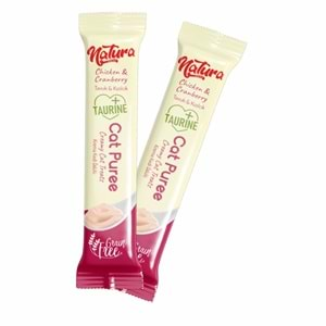 Natura Cat Puree Tavuk & Kızılcık 5x12gr