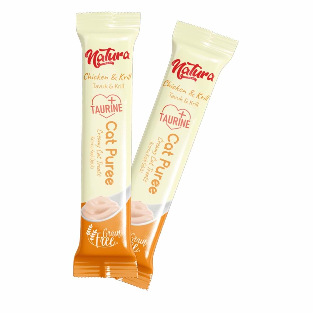 Natura Cat Puree Tavuk & Karides 5x12gr